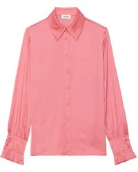 Zadig & Voltaire - Thely Satin-Finish Blouse - Lyst