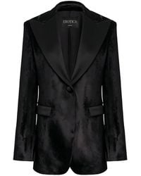 Dondup - Velvet-Effect Single-Breasted Blazer - Lyst