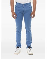 Corneliani - Embroidered Cotton Jeans - Lyst
