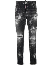 DSquared² - Jeans Met Gebleekte Afwerking - Lyst