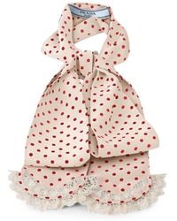 Prada - Polka-Dot Marocain Scarf - Lyst