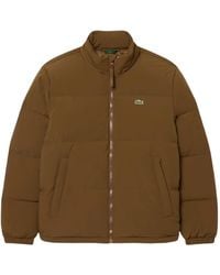 Lacoste - Water-Repellent Hooded Down Jacket - Lyst