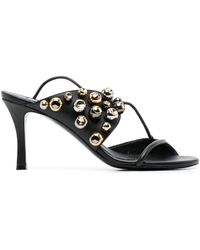 Stella McCartney - Bead-embellished Faux-leather 85mm Sandals - Lyst