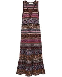 Cecilia Prado - Celia Geometric Pattern V-Neck Dress - Lyst