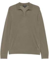 Emporio Armani - Polo-Collar Sweater - Lyst
