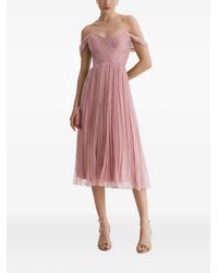 Framboise - Pleated Off-Shoulder Midi Dress - Lyst
