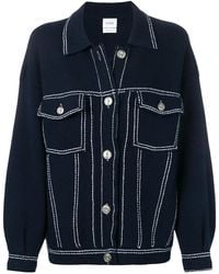 Barrie - Contrast-Stitching Denim-Effect Jacket - Lyst