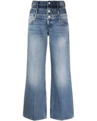 Sandro - Triple-waisted Organic-cotton Straight-leg Jeans - Lyst
