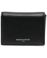 Maison Kitsuné - Tri-fold Leather Wallet - Lyst