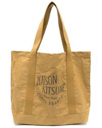 Maison Kitsuné - Palais Royal Shopper Met Logoprint - Lyst