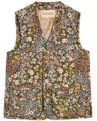 Valentino Garavani - Gobelin Waistcoat With Jacquard Après L'Hiver Pattern - Lyst