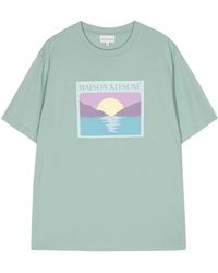 Maison Kitsuné - Sunset Postcard Comfort Tee-Shirt - Lyst