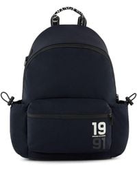 Armani Exchange - Logo-print Backpack - Lyst