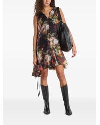 AllSaints - Robe Courte Sans Manches À Fleurs Imprimées Sybil - Lyst