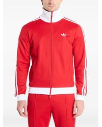 adidas - Striped Zip-Up Sweatshirt - Lyst