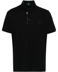 Etro - Katoenen Poloshirt Met Borduurwerk - Lyst