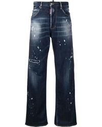 DSquared² - Distressed-Effect Straight-Leg Jeans - Lyst