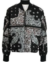 Children of the discordance - Bandana-Print Cotton Bomber Jacket - Lyst