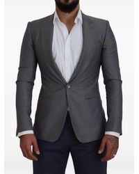 Dolce & Gabbana - Wool Silk Slim-Fit Blazer - Lyst