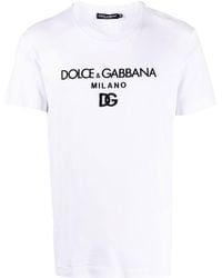 Dolce & Gabbana - T-shirt DG Essentials à logo brodé - Lyst