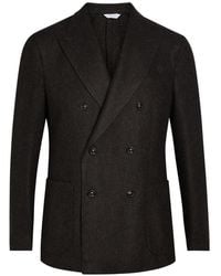 Boglioli - Double-Breasted Herringbone Blazer - Lyst