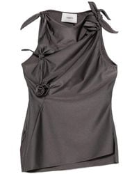 Coperni - Asymmetric Rose-Detail Top - Lyst