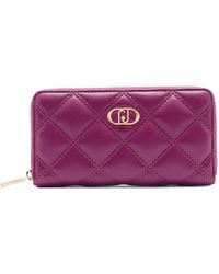 Liu Jo - Monogram-Plaque Quilted Wallet - Lyst
