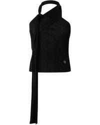Roberto Cavalli - Open-Shoulder Knitted Top - Lyst