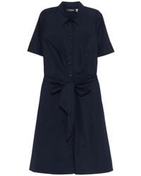 Ralph Lauren - Tie-Waist Shirt Midi Dress - Lyst