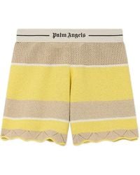 Palm Angels - Logo Beach Knit Shorts - Lyst