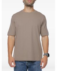 Emporio Armani - Textured Logo-Detail T-Shirt - Lyst