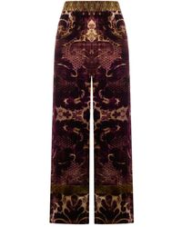 Pierre Louis Mascia - Damask-Print Velvet Trousers - Lyst