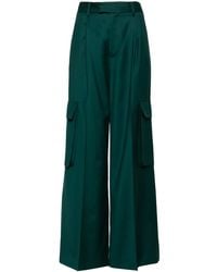 Amiri - Wide-Leg Cargo Wool Trousers - Lyst