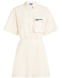 KARL LAGERFELD - Flap-Pocket Mini Dress - Lyst