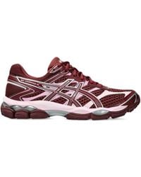 Asics - 'Cumulus' Burgundy Tech Fabric Sneakers - Lyst