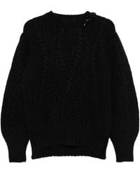 Simone Rocha - Embellished Cable-Knit Sweater - Lyst