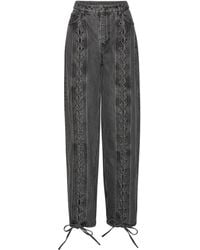 ROTATE BIRGER CHRISTENSEN - Laced-Leg Cotton Pants - Lyst