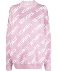 Vetements - Logo-Intarsia Sweater - Lyst