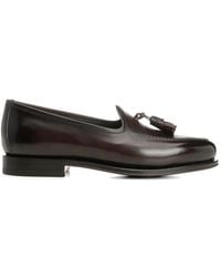Santoni - Andrew Leather Loafers - Lyst