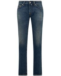 Moorer - Faded Five-Pocket Jeans - Lyst
