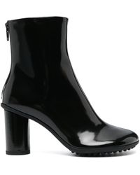 Bottega Veneta - Atomic Almond-toe Leather Heeled Ankle Boots - Lyst