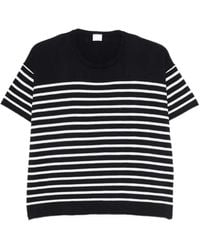 C.T.Plage - Striped Short-Sleeved Sweater - Lyst
