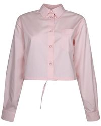 Marni - Long-Sleeve Cropped Shirt - Lyst
