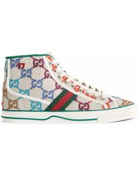 Gucci sneakers alte gucci basket - bianco. uomo farfetch lacci bianco -  Stileo.it