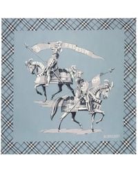 Burberry - Foulard Archive Knight En Soie - Lyst