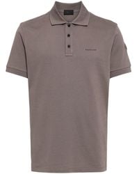 Moncler - Logo-print Cotton Polo Shirt - Lyst