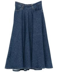 Niu - Jupe Mi-Longue À Passants De Ceinture - Lyst