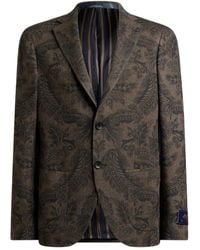 Etro - Paisley Print Wool Blazer - Lyst