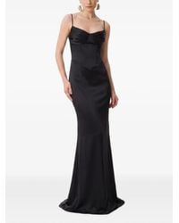 Framboise - Pavia Corset-Style Satin Maxi Dress - Lyst