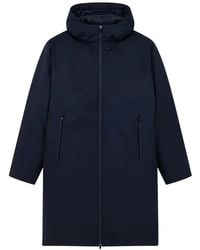 EA7 - Caban Hooded Zip-Up Coat - Lyst